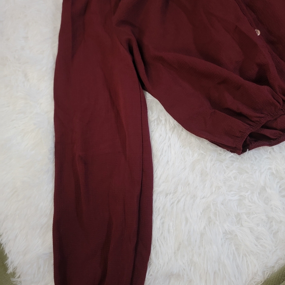 Fashion Nova Burgundy Off-Shoulder Blouse - Picture 4 of 9